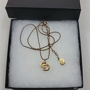 Gold Pendant Christian Dior Necklace